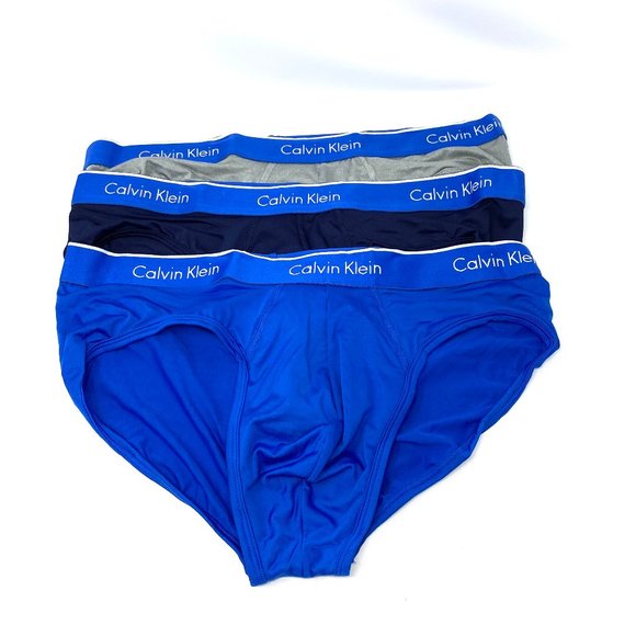 Calvin Klein Other - 🌿 SALE 🌿 Calvin Klein 3 pack Men's Hip Brief Blue Gray Logo Size XL NP21620937